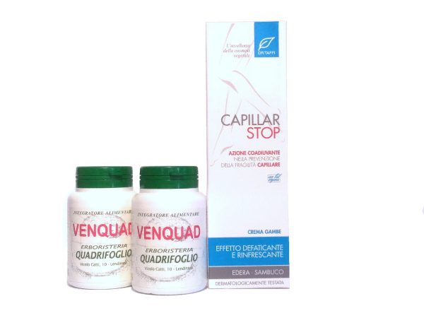 2 confezioni VenQuad 360mg + crema Capillar Stop